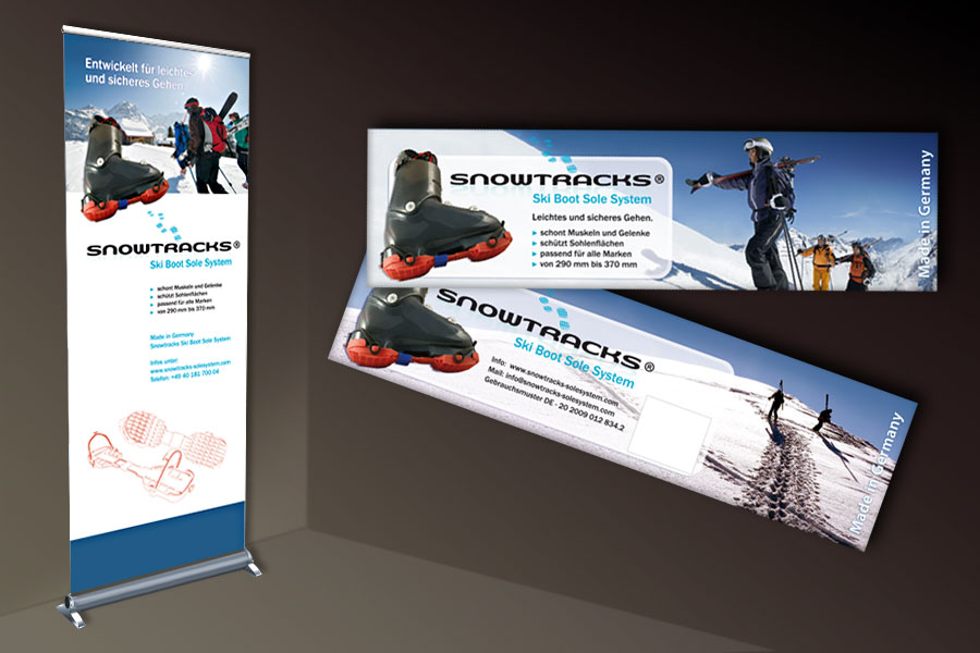 RollUps und der Verpackung für - Snowtracks ® Ski Boot Sole System