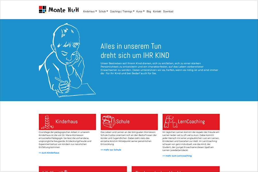 Internetseite www.monte-huh.de