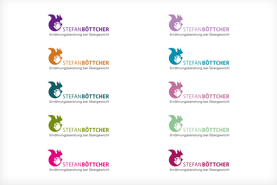 Logo Farbversionen, Stefan Böttcher - Ernährungsberatung bei Übergewicht